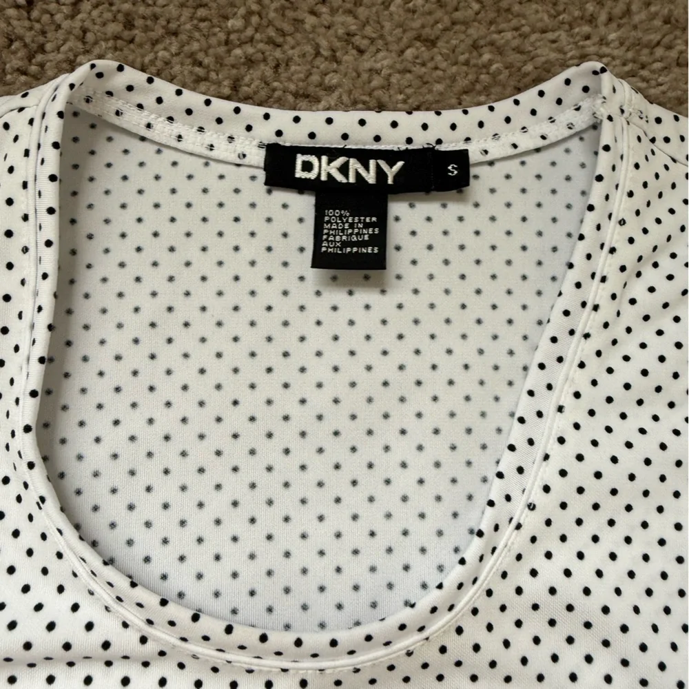 DKNY Tank Top Small Black & White Polka Dots - Picture 4 of 7